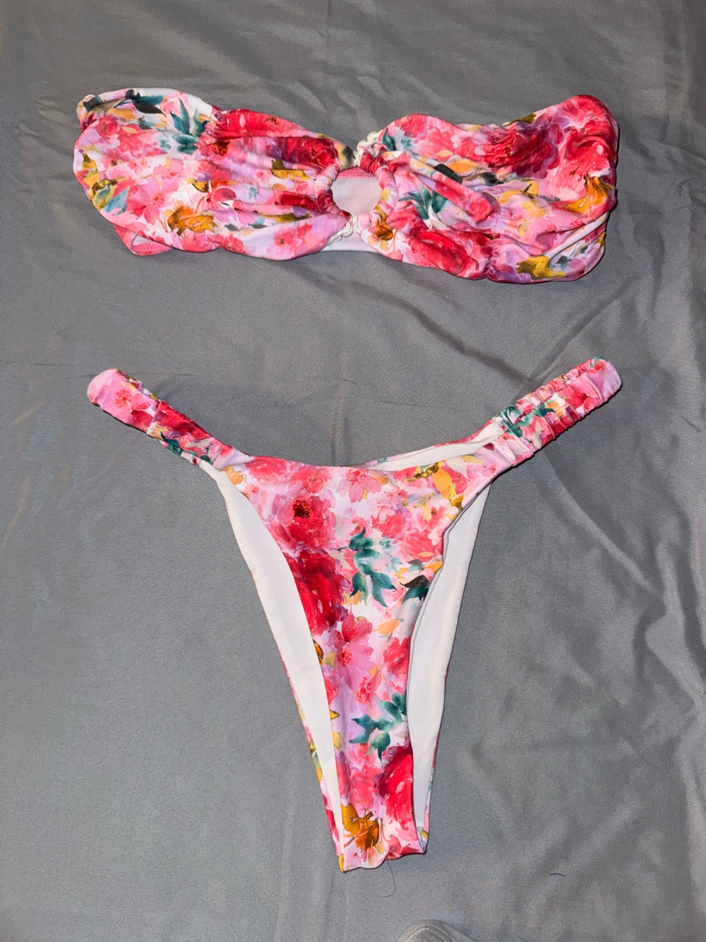 Floral Pink Watercolor Bikini Bottom